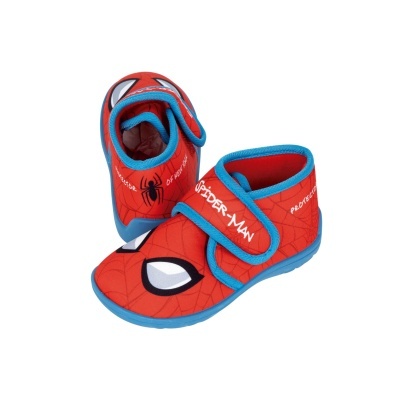 Pantufa bota com sola em borracha Homem Aranha