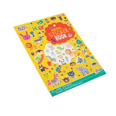 Livro de autocolantes Animais A4 com 8 folhas