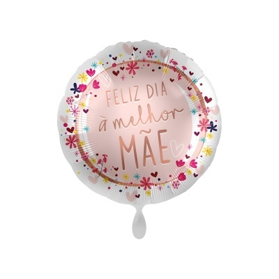Balão Metálico "Feliz dia à melhor mãe" 43cm