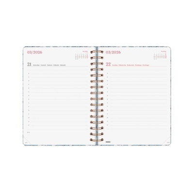 Agenda diária A5 2026 Espiral You Flor de Algodão | Finocam