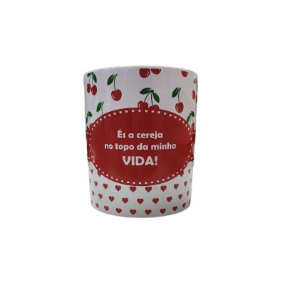 Caneca cerâmica "Mãe és a cereja no topo da minha vida"