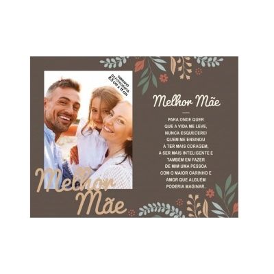 Moldura de madeira "Melhor Mãe" | H&H