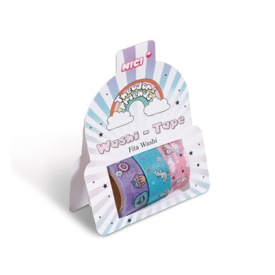 Conjunto 3 Fitas Washi Unicórnio Theodor & Friends | Nici