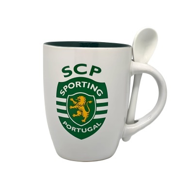 Caneca cerâmica com colher Sporting | SCP