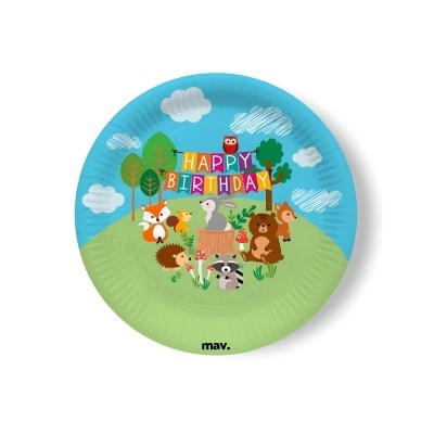 Pratos grandes WoodLand Animais do Bosque