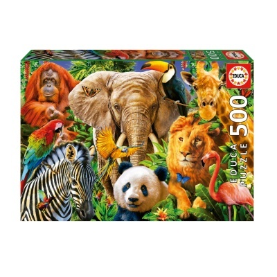 Puzzle Colagem de Animais Selvagens 500 peças | Educa