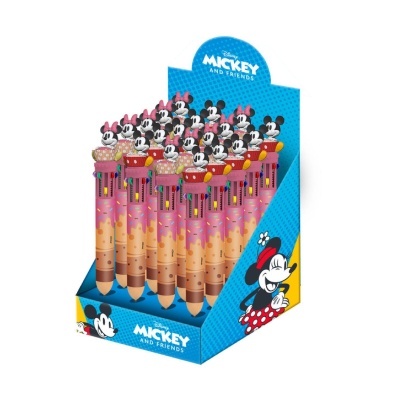Esferográfica Multicolorida 10 Cores Mickey/Minnie (sortida)