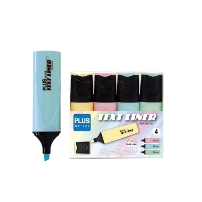 Conjunto 4 marcadores sublinhadores Cores Pastel