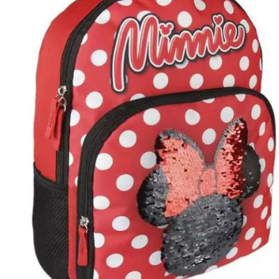 Mochila escolar Minnie Lantejoulas 40cm