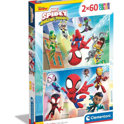 Puzzle Spidey Amazing Friends 2x60 peças Clementoni