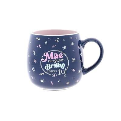 Caneca cerâmica oval "Mãe, ninguém brilha como tu" | Lovely Story