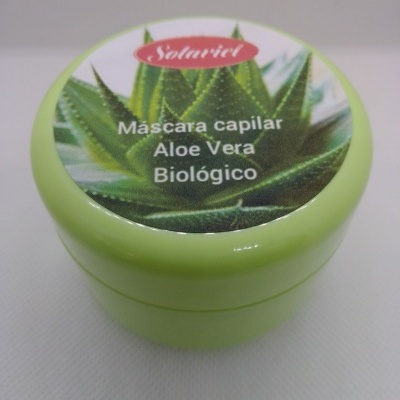 Pote verde de máscara capilar Aloe Vera Biológico
