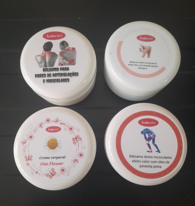 Pack 3 bálsamos para dores musculares e articulações, canforado, efeito frio, efeito calor, e oferta de creme corporal one flower