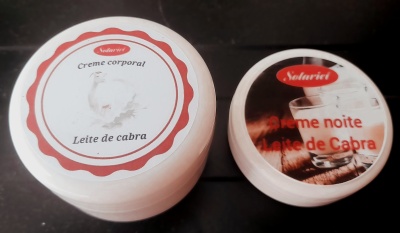 Pack creme corporal leite de cabra/creme noite leite de cabra e oferta de porta moedas