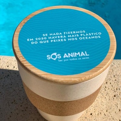 Copo de fibra de bambu