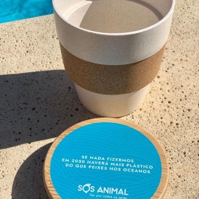 Copo de fibra de bambu