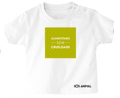 T-shirt "alimentado sem crueldade animal"