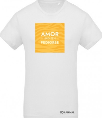 T-shirt orgânica "Amor não tem pedigree"