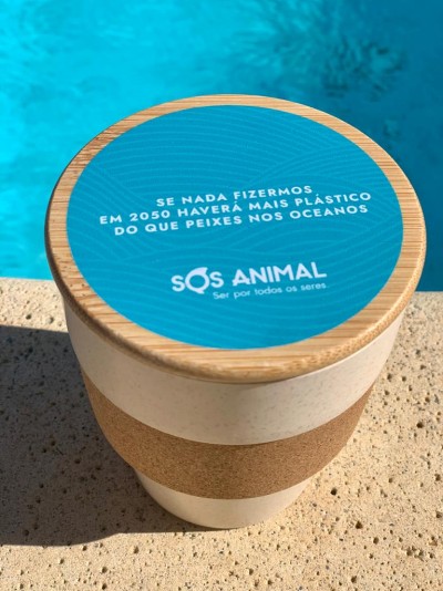 Copo de fibra de bambu