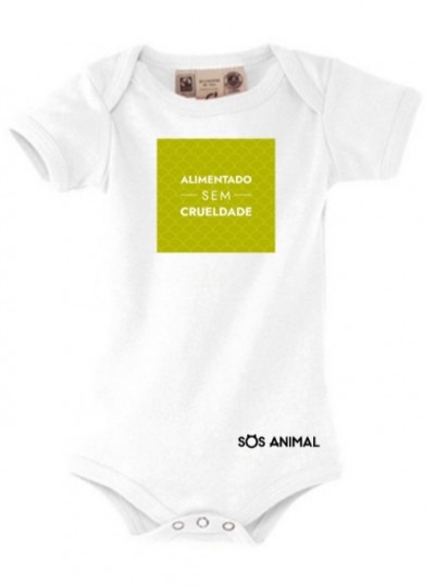 Babygrow "alimentado sem crueldade animal"
