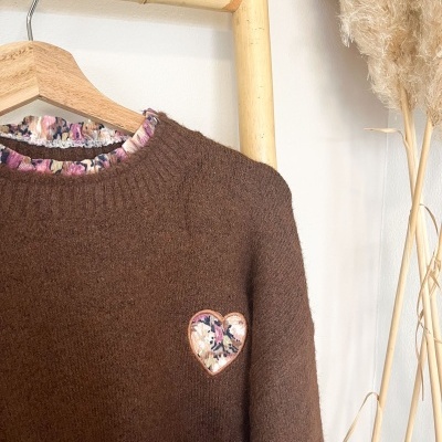 MALHA CHOCOLATE CORAÇÃO