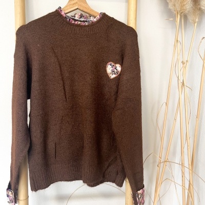 MALHA CHOCOLATE CORAÇÃO