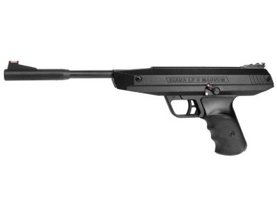 Pistola de ar comprimido preta com cabo ergonómico e inscrição 'COMETA LP 5 MAGNUM'