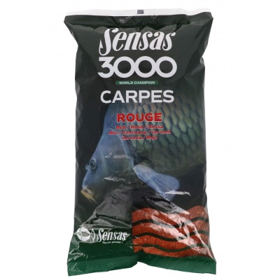 Pacote de isco para pesca Sensas 3000 Carpes Rouge com imagem de peixe carpa