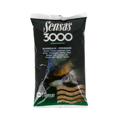 Pacote de isco Sensas 3000 Barbeaux Fromage com imagem de peixes