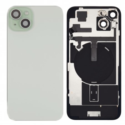 Carcaças traseiras de smartphone verde e preta visíveis lado a lado