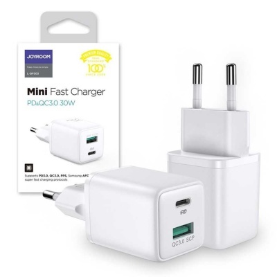 Adaptador 30W USB-A/USB-C Joyroom Fast Charger
