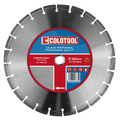 Disco de corte de betão curado