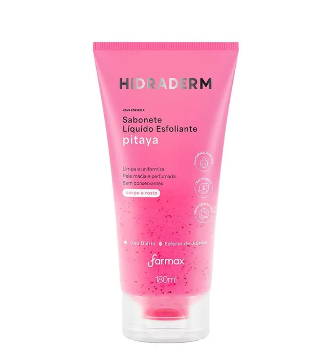 Sabonete Líquido Esfoliante Pitaya Hidraderm 180ML