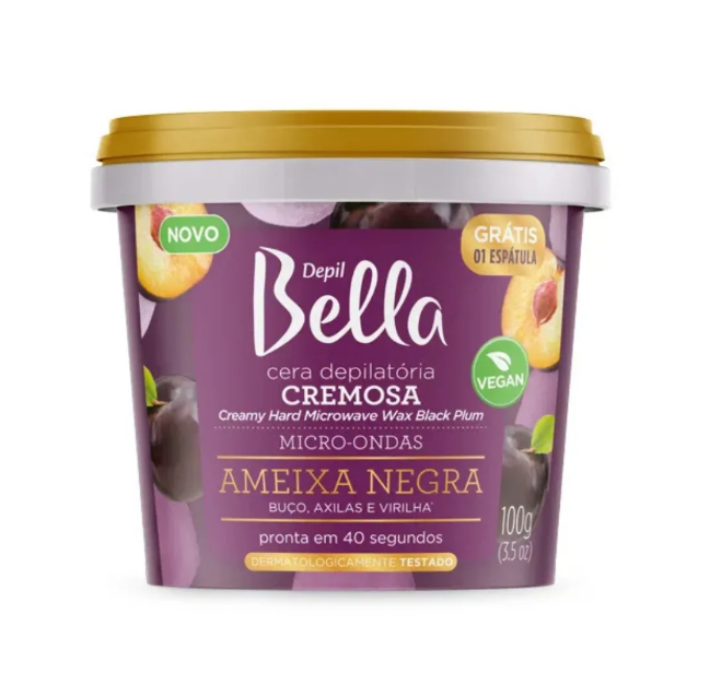 Cera Quente Depilatória Cremosa Ameixa Negra Depil Bella 100g