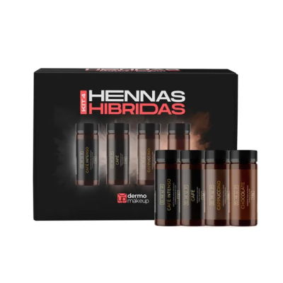 Kit&#x20;4&#x20;Hennas&#x20;Sobrancelhas&#x20;H&#x00ED;bridas&#x20;Muito&#x20;R&#x00E1;pida&#x20;Dermo&#x20;Makeup