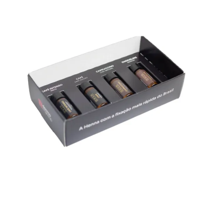 Kit 4 Hennas Sobrancelhas Híbridas Muito Rápida Dermo Makeup