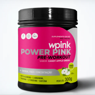 WPink&#x20;Suplementos&#x20;Super&#x20;Power&#x20;Pink&#x20;Ma&#x00E7;&#x00E3;&#x20;Verde&#x20;-&#x20;Pr&#x00E9;-Treino&#x20;-&#x20;300g