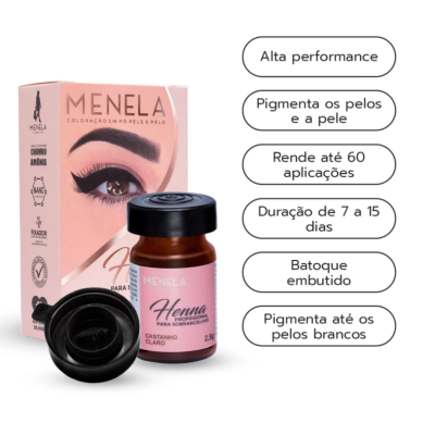 Kit&#x20;Henna&#x20;Profissional&#x20;para&#x20;Sobrancelhas&#x20;Menela&#x20;-&#x20;Castanho&#x20;Claro