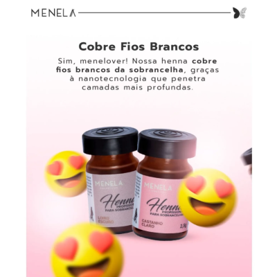 Kit&#x20;Henna&#x20;para&#x20;Sobrancelhas&#x20;Menela&#x20;-&#x20;Castanho&#x20;Escuro