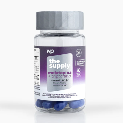C&#x00E1;psulas&#x20;The&#x20;Supply&#x20;Melatonina&#x20;e&#x20;Triptofano&#x20;&#x28;Sono&#x29;&#x20;-&#x20;Wepink