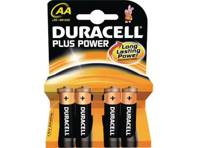 PILHAS DURACELL PLUS LR06-AA BLISTER 4
