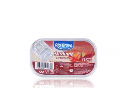 SARDINHA RIO BRAVO TOMATE PICANTE 120 GR