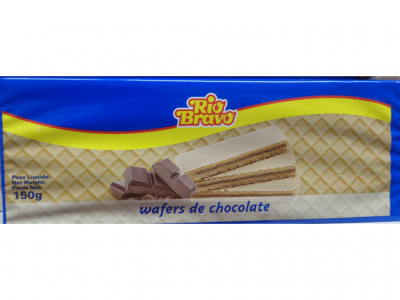 BOLACHA WAFER RIO BRAVO CHOCOLATE 150 GR