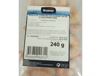 MIOLO CAMARÃO BRASMAR 30/50 240 GR