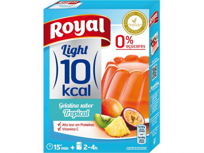 GELATINA ROYAL LIGHT FRUTOS TROPICAIS 31 GR