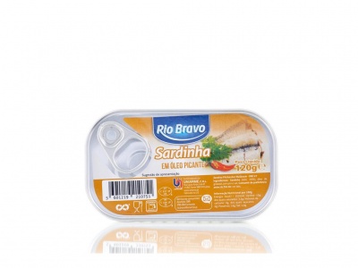 SARDINHA RIO BRAVO OLEO PICANTE 120 GR