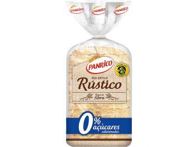 PÃO DE FORMA PANRICO 0% AÇUCAR RUSTICO 375 GR