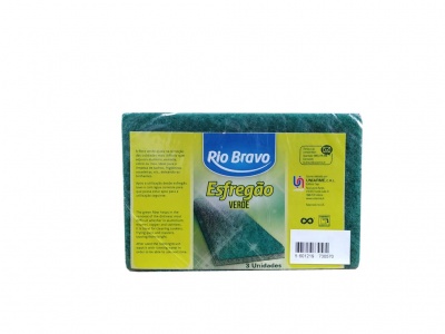 ESFREGAO VERDE RIO BRAVO 3 UNIDAES