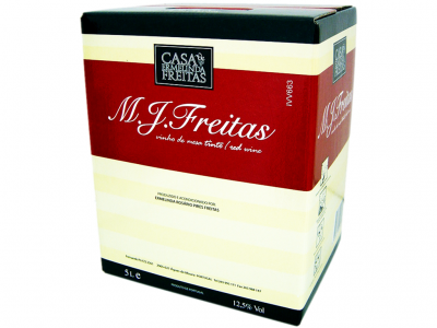Embalagem caixa 5 litros vinho tinto Casa Ermelinda Freitas M.J. Freitas
