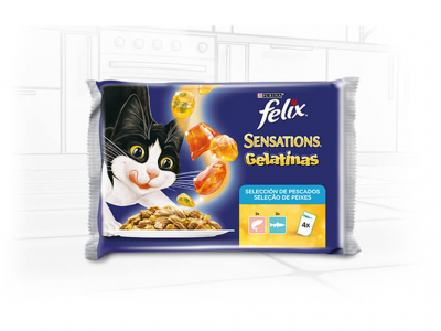ALIMENTO GATO SECO FÉLIX SENSATIONS PEIXE 100 GR